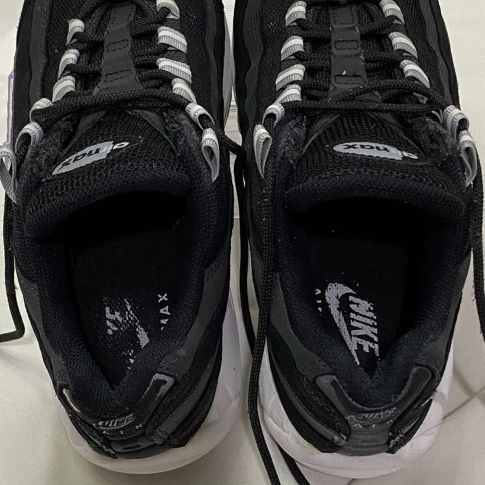 Nike Air Max 95 Triple Black Anthracite Reflective Sneakers Men’s 8.5 - Picture 6 of 12